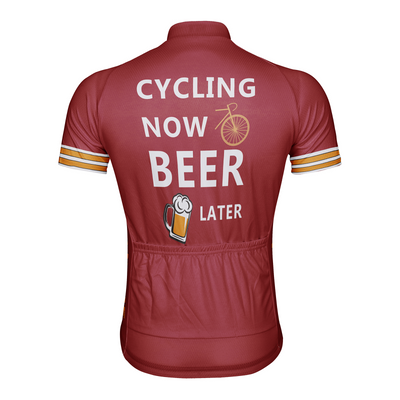 Customized Cycling Now Beer Later Men's Cycling Jersey Short Sleeve