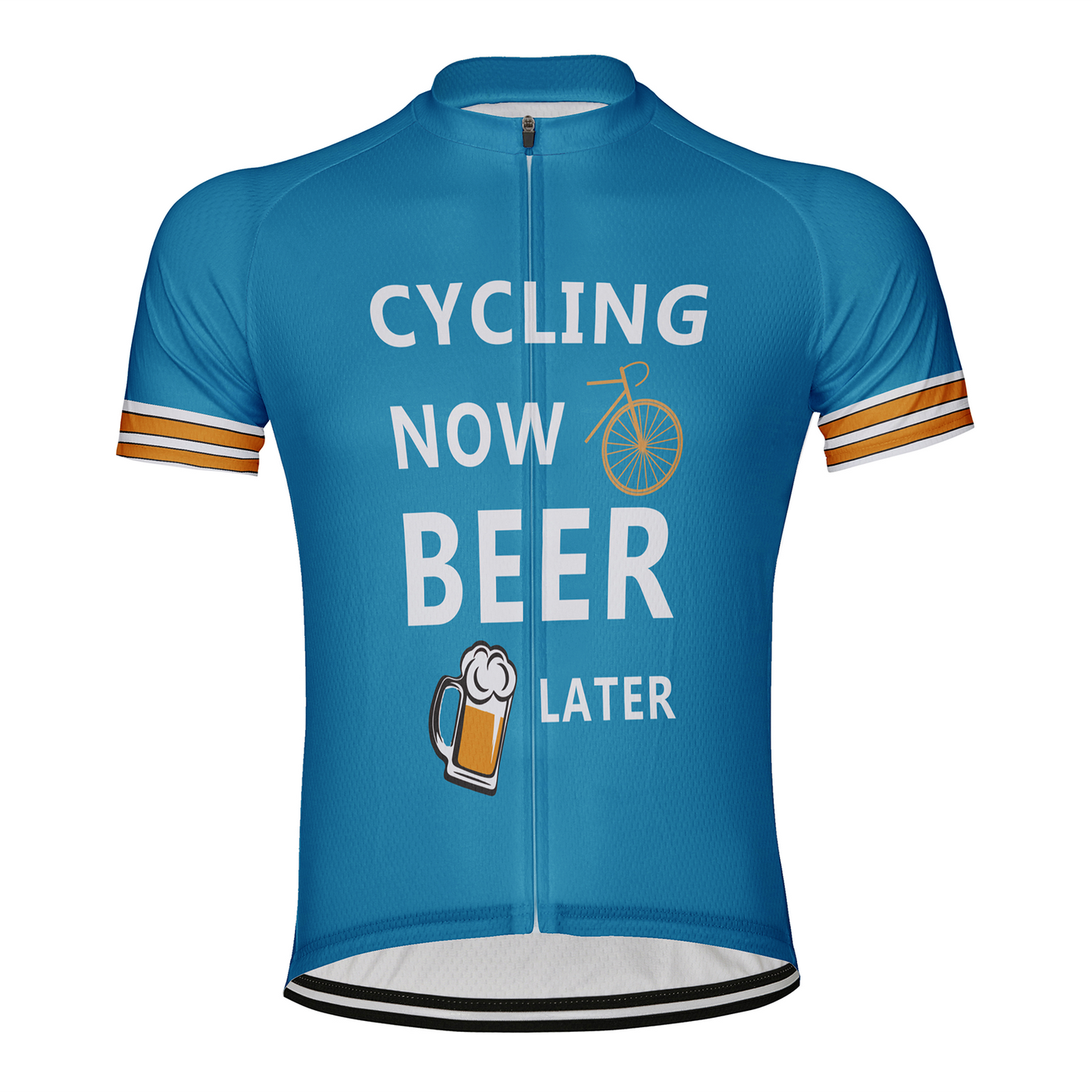 Customized Cycling Now Beer Later Men's Cycling Jersey Short Sleeve