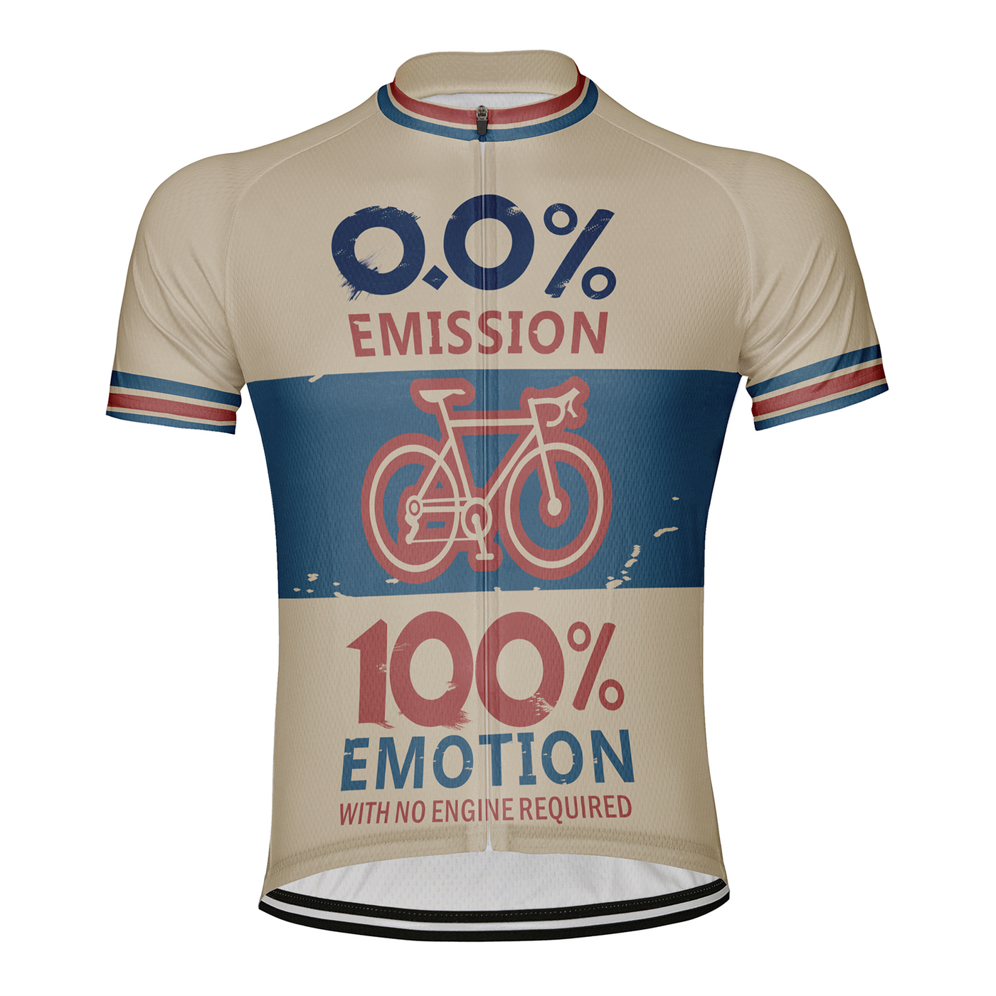 Customized 0.01% Emission 100% Emotion Men's Cycling Jersey Short Sleeve