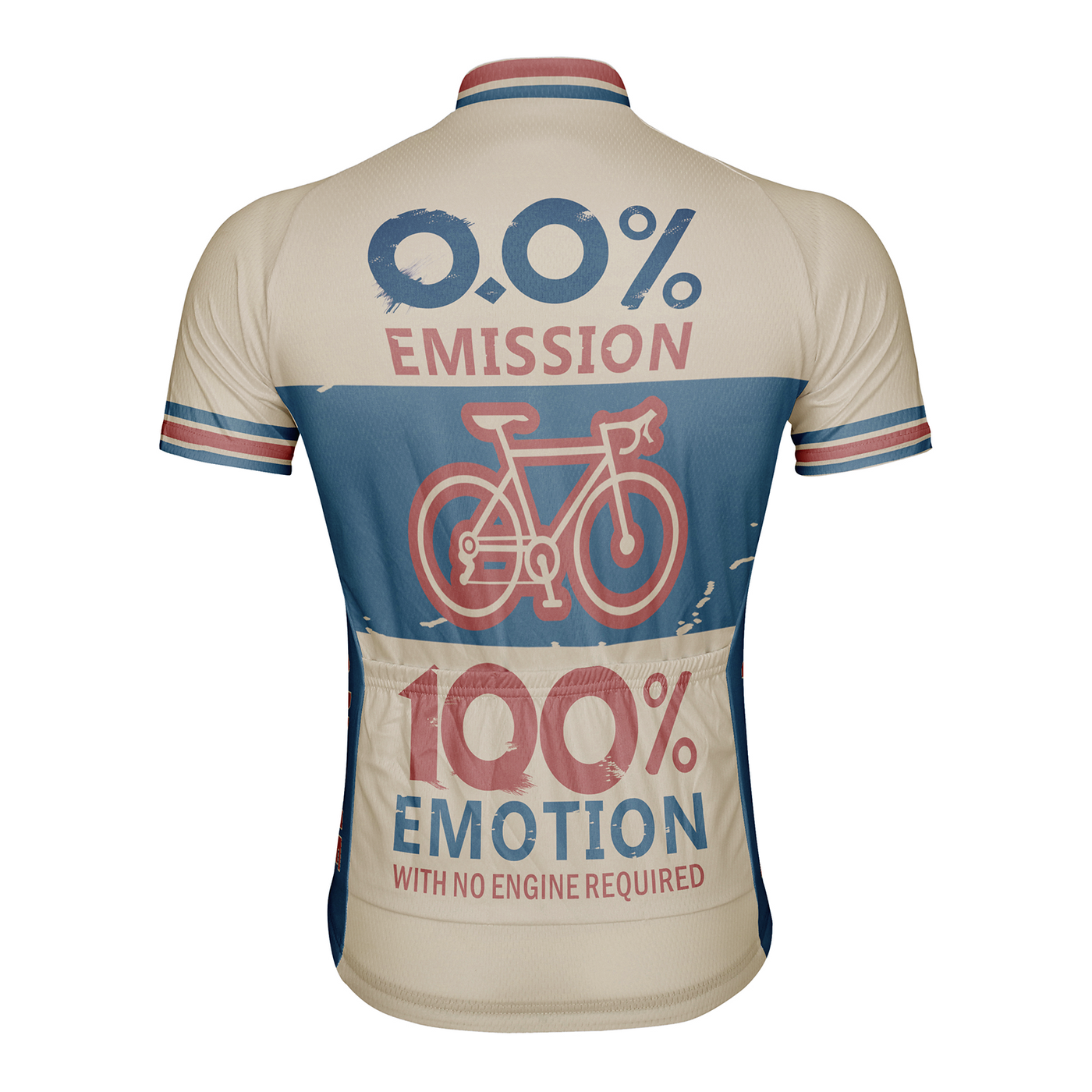Customized 0.01% Emission 100% Emotion Men's Cycling Jersey Short Sleeve