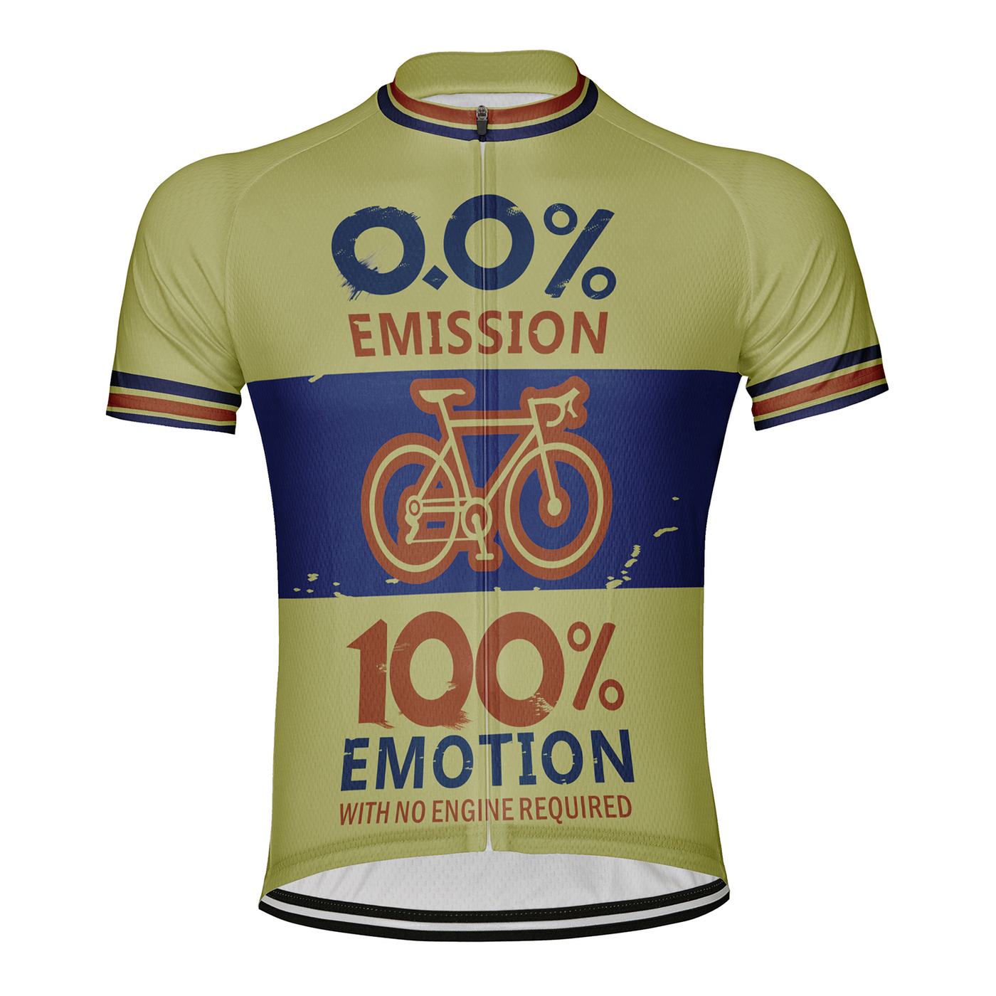 Customized 0.01% Emission 100% Emotion Men's Cycling Jersey Short Sleeve