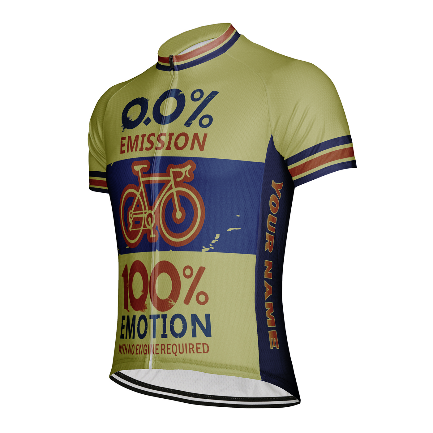 Customized 0.01% Emission 100% Emotion Men's Cycling Jersey Short Sleeve