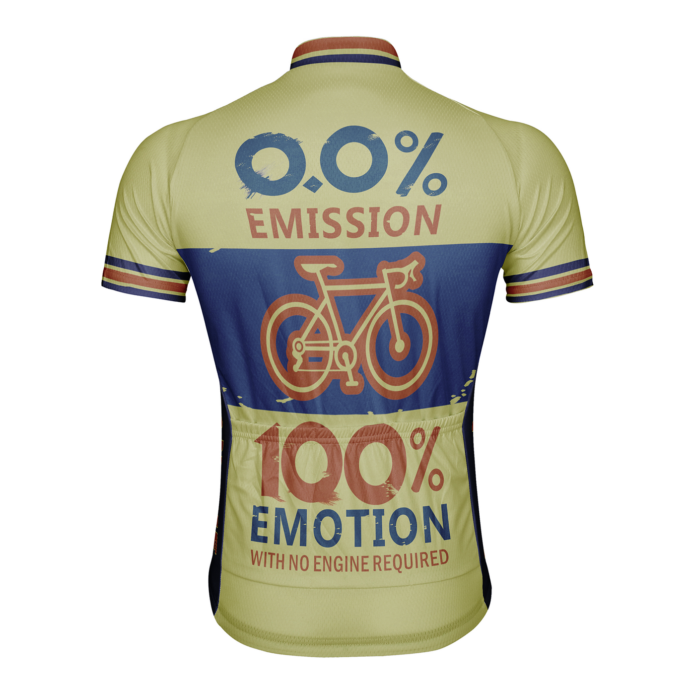 Customized 0.01% Emission 100% Emotion Men's Cycling Jersey Short Sleeve