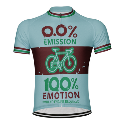 Customized 0.01% Emission 100% Emotion Men's Cycling Jersey Short Sleeve