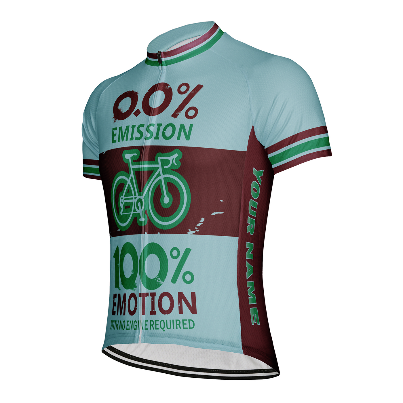 Customized 0.01% Emission 100% Emotion Men's Cycling Jersey Short Sleeve