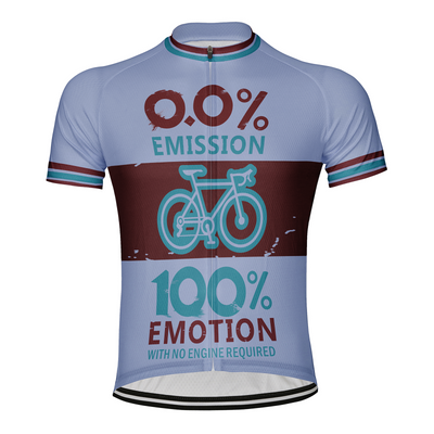 Customized 0.01% Emission 100% Emotion Men's Cycling Jersey Short Sleeve