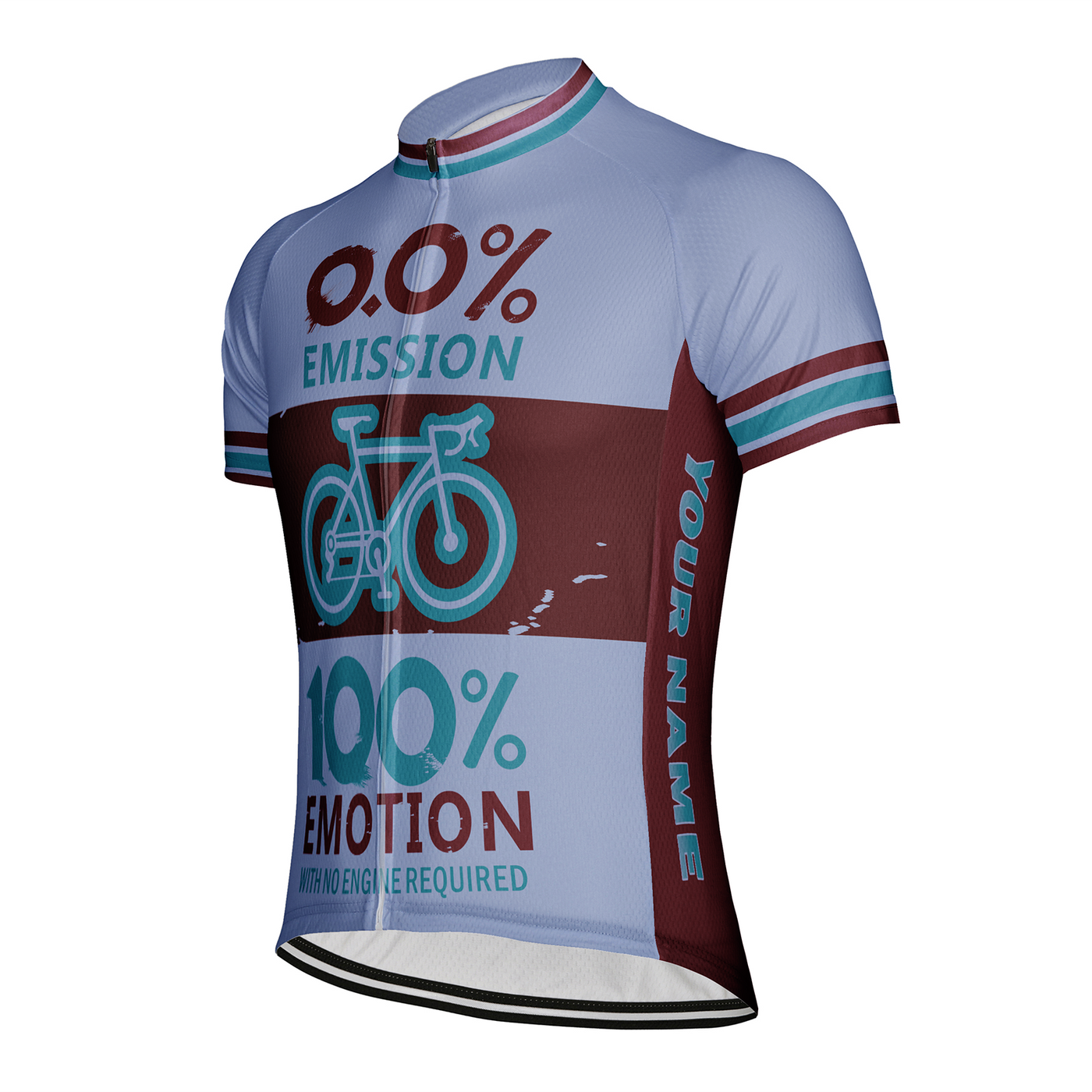 Customized 0.01% Emission 100% Emotion Men's Cycling Jersey Short Sleeve
