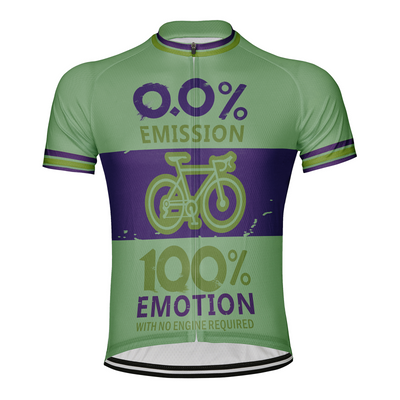Customized 0.01% Emission 100% Emotion Men's Cycling Jersey Short Sleeve