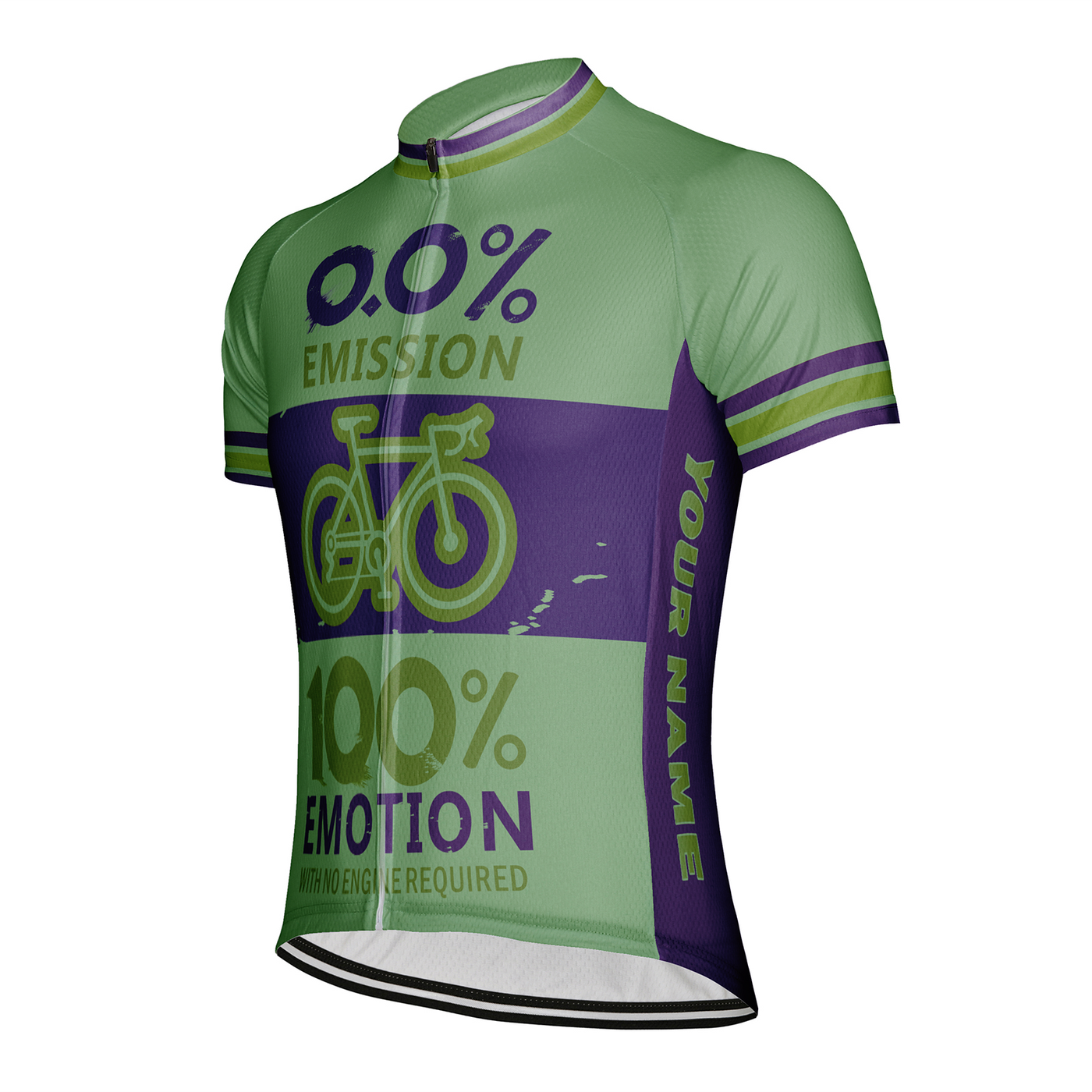 Customized 0.01% Emission 100% Emotion Men's Cycling Jersey Short Sleeve