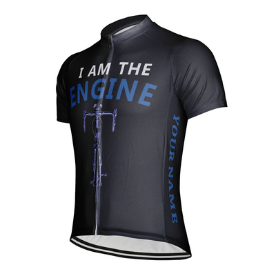 Customized I Am The Engine Men's Cycling Jersey Short Sleeve