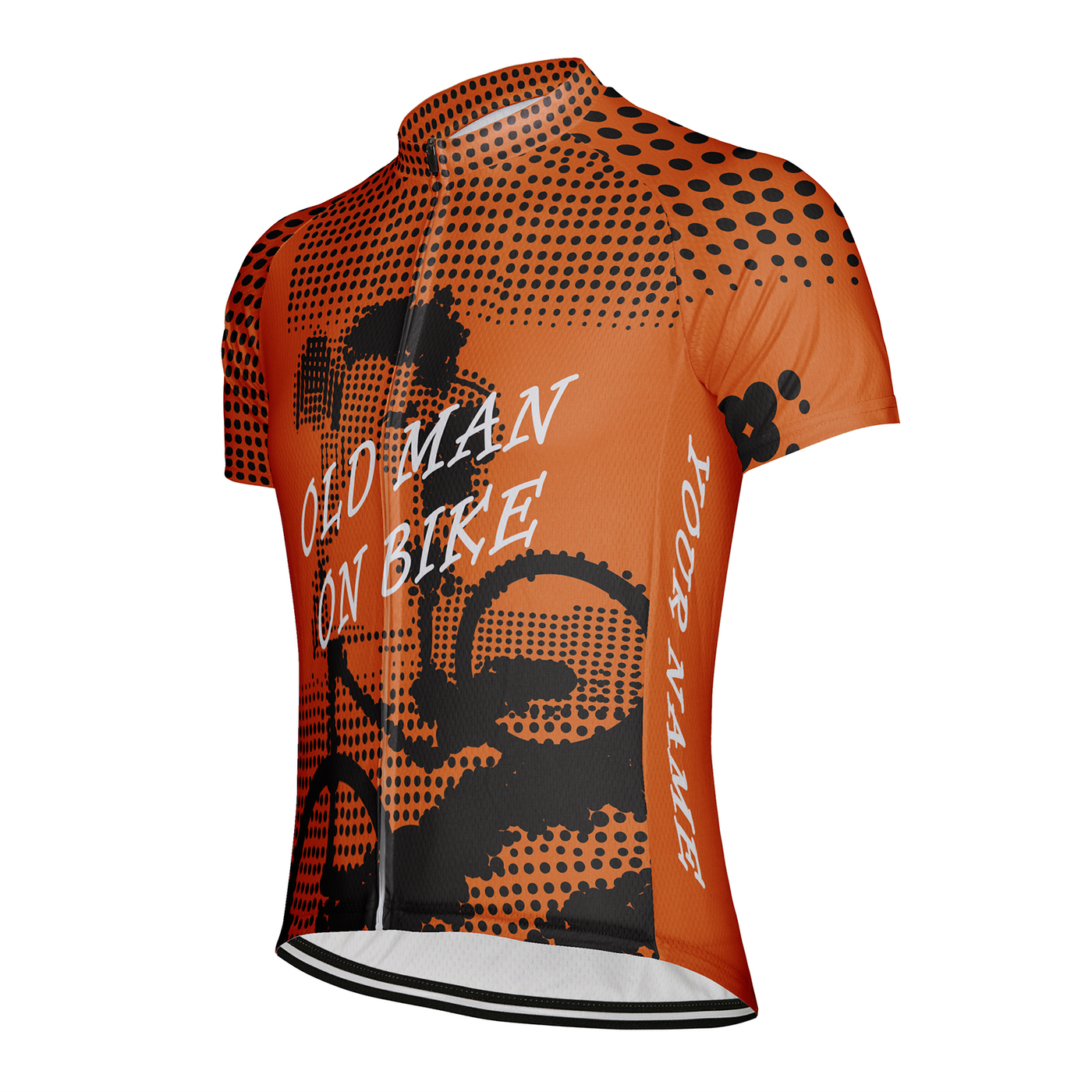 Customized Old Man On Bike Men's Cycling Jersey Short Sleeve
