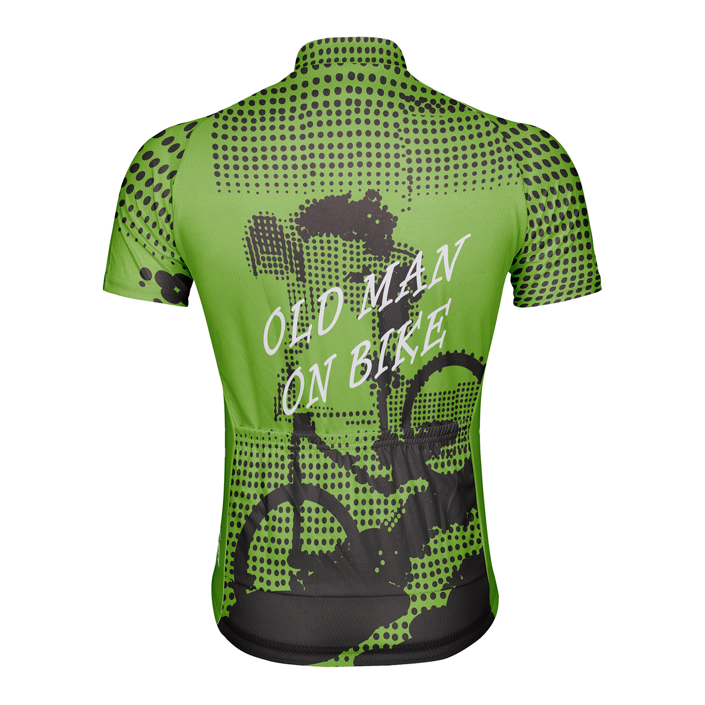Customized Old Man On Bike Men's Cycling Jersey Short Sleeve