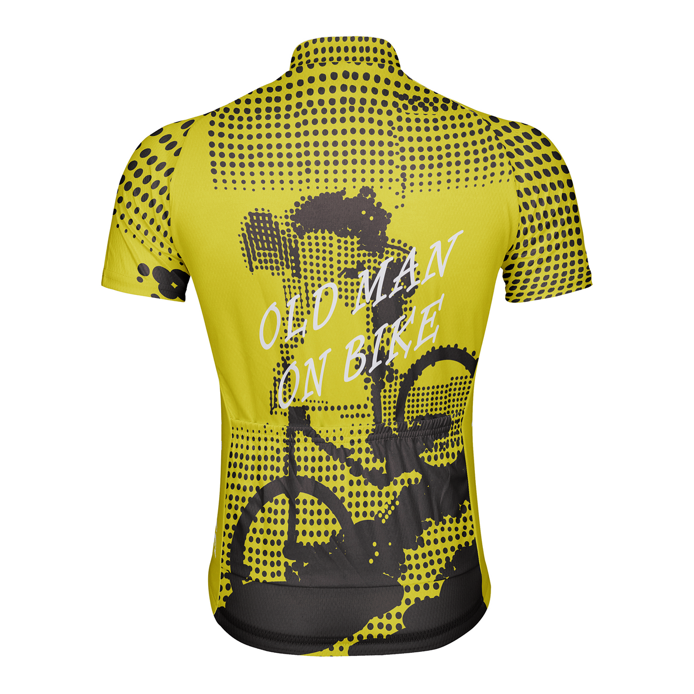 Customized Old Man On Bike Men's Cycling Jersey Short Sleeve