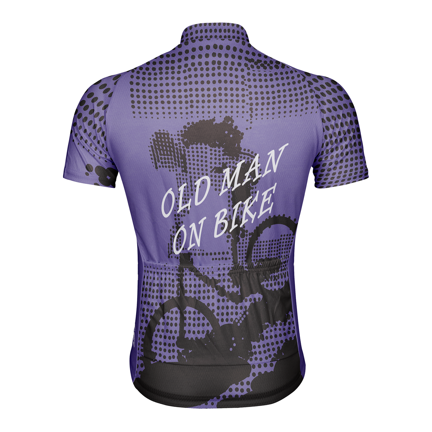 Customized Old Man On Bike Men's Cycling Jersey Short Sleeve