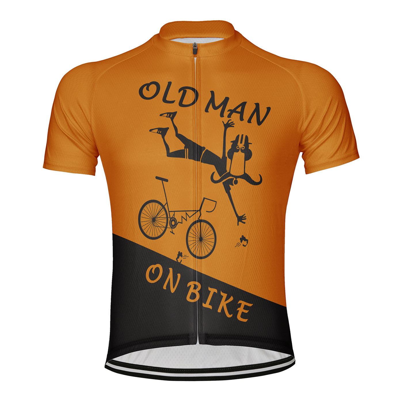 Customized Old Man On Bike Men's Cycling Jersey Short Sleeve