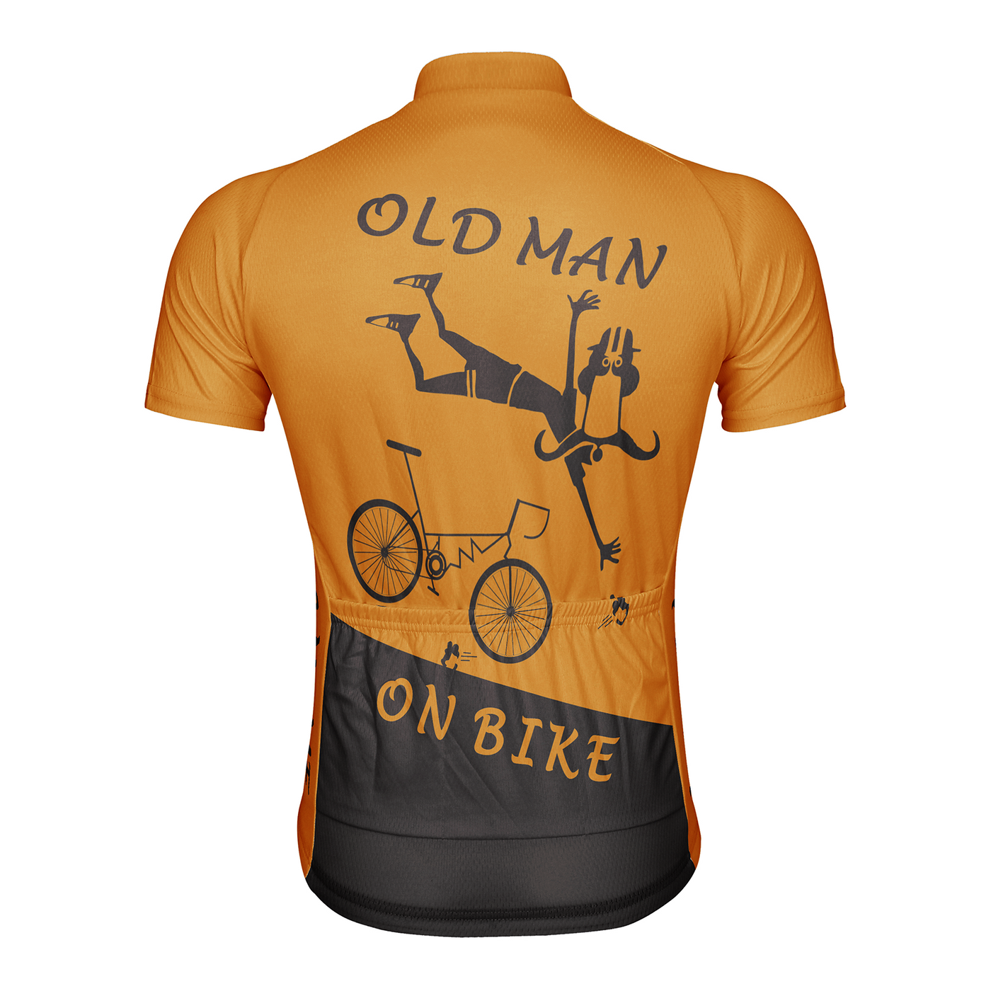 Customized Old Man On Bike Men's Cycling Jersey Short Sleeve