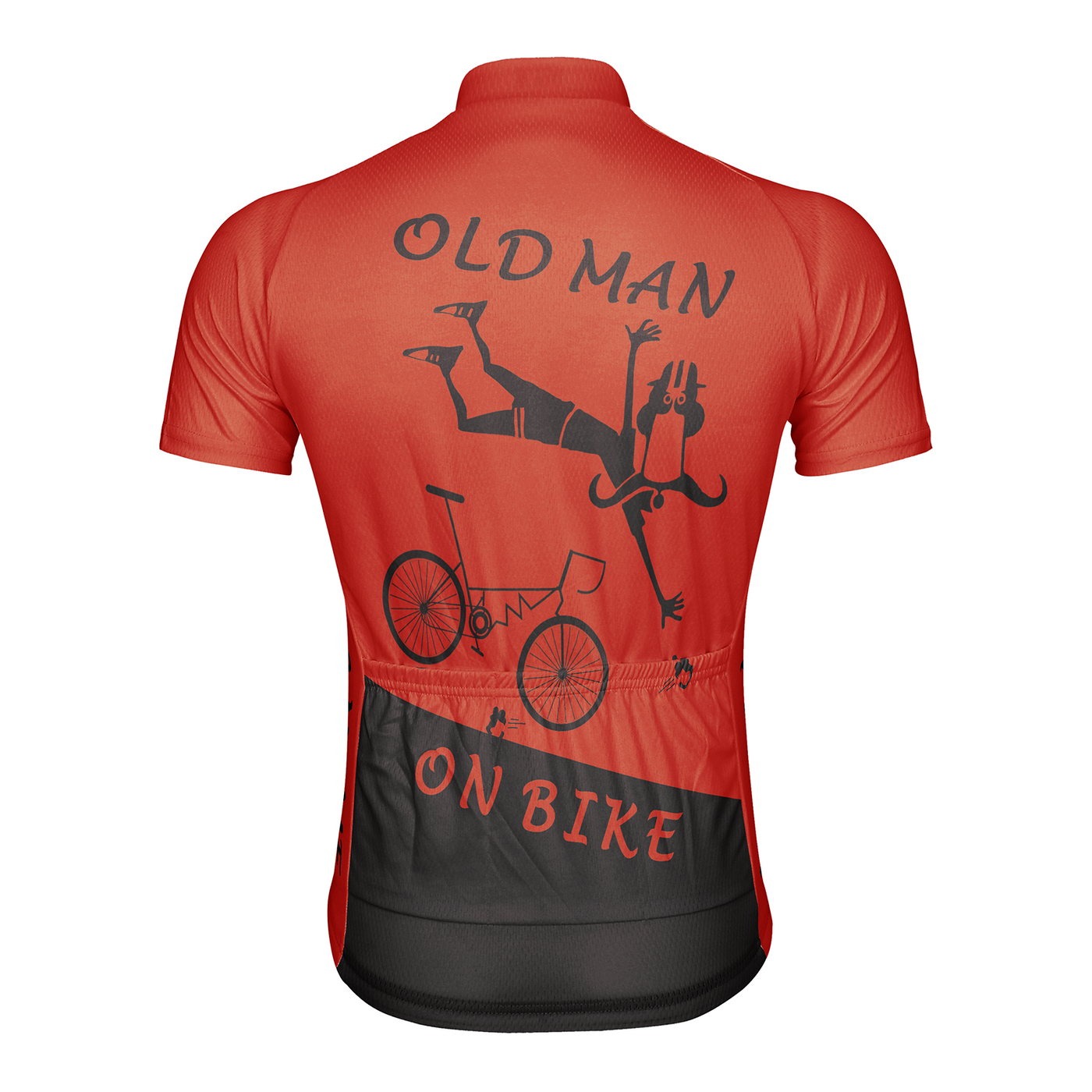 Customized Old Man On Bike Men's Cycling Jersey Short Sleeve