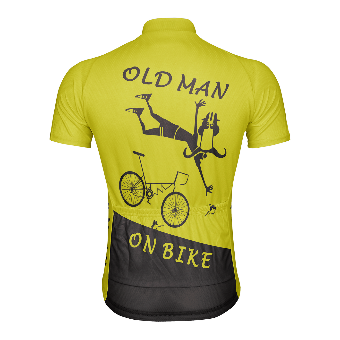 Customized Old Man On Bike Men's Cycling Jersey Short Sleeve