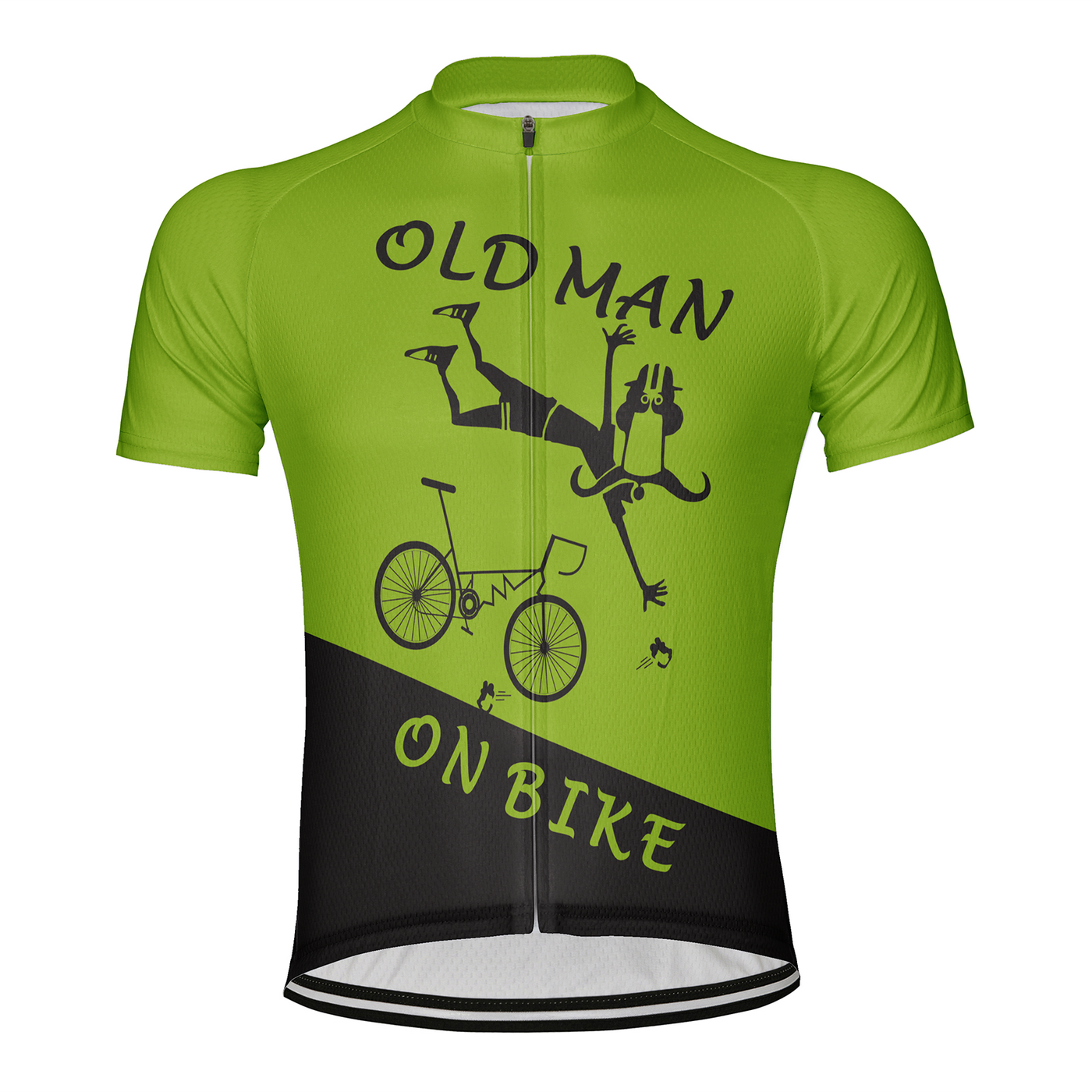 Customized Old Man On Bike Men's Cycling Jersey Short Sleeve
