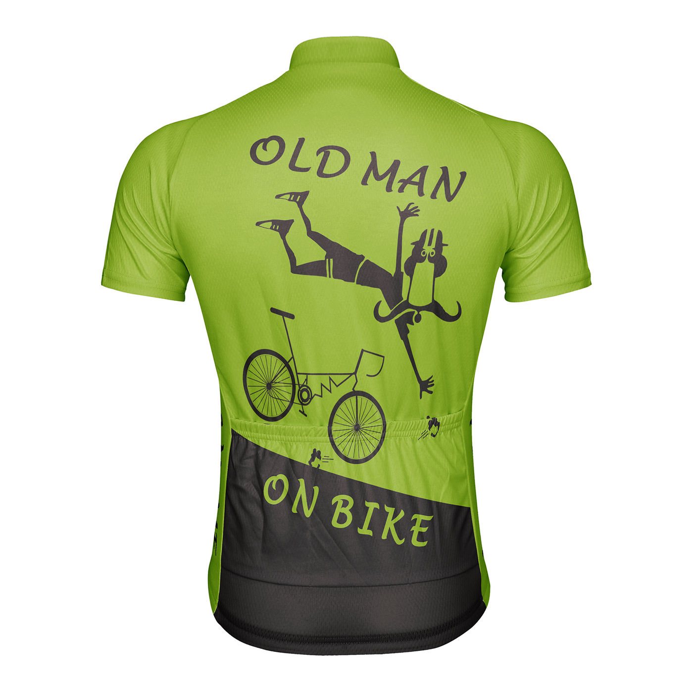 Customized Old Man On Bike Men's Cycling Jersey Short Sleeve