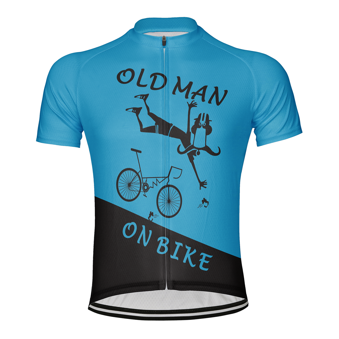 Customized Old Man On Bike Men's Cycling Jersey Short Sleeve