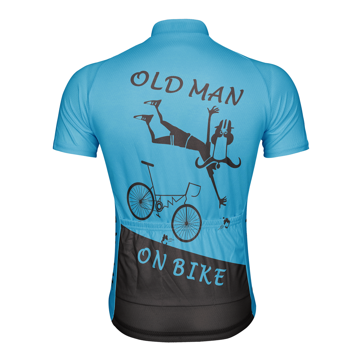Customized Old Man On Bike Men's Cycling Jersey Short Sleeve