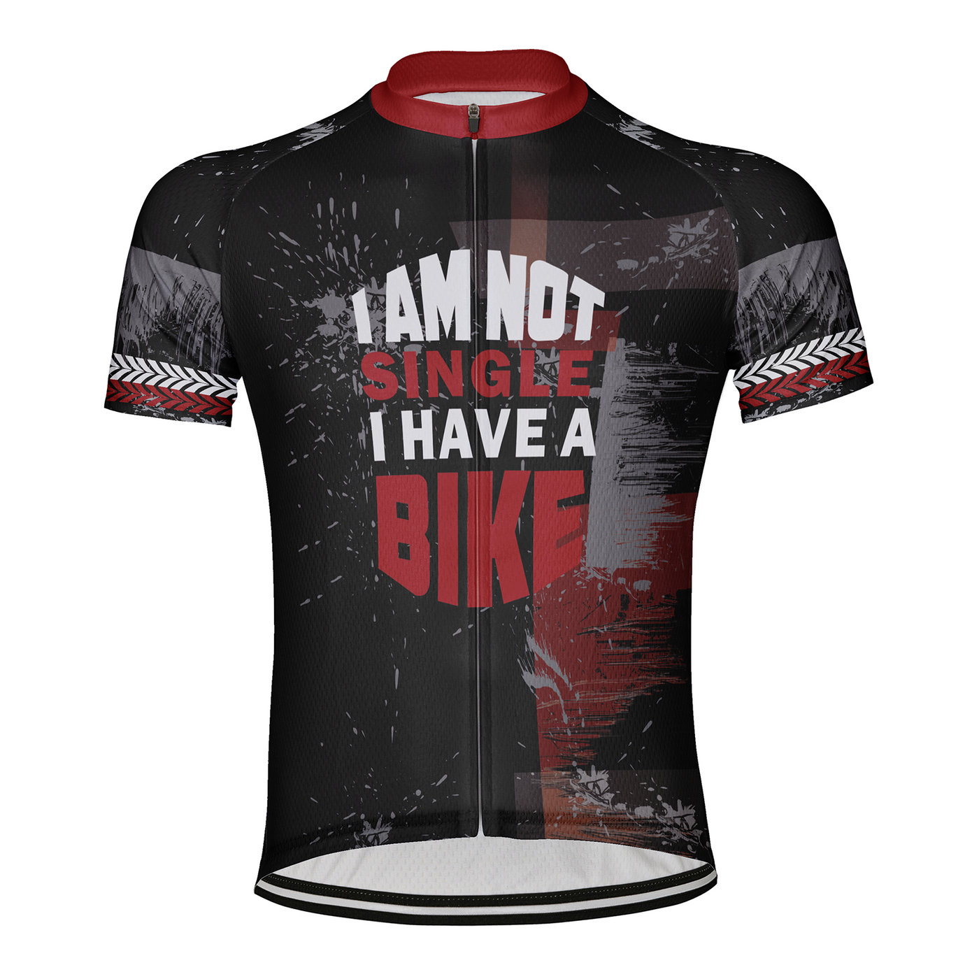 Customized CyclingI Am Not Single I Have A Bike  Men's Cycling Jersey Short Sleeve