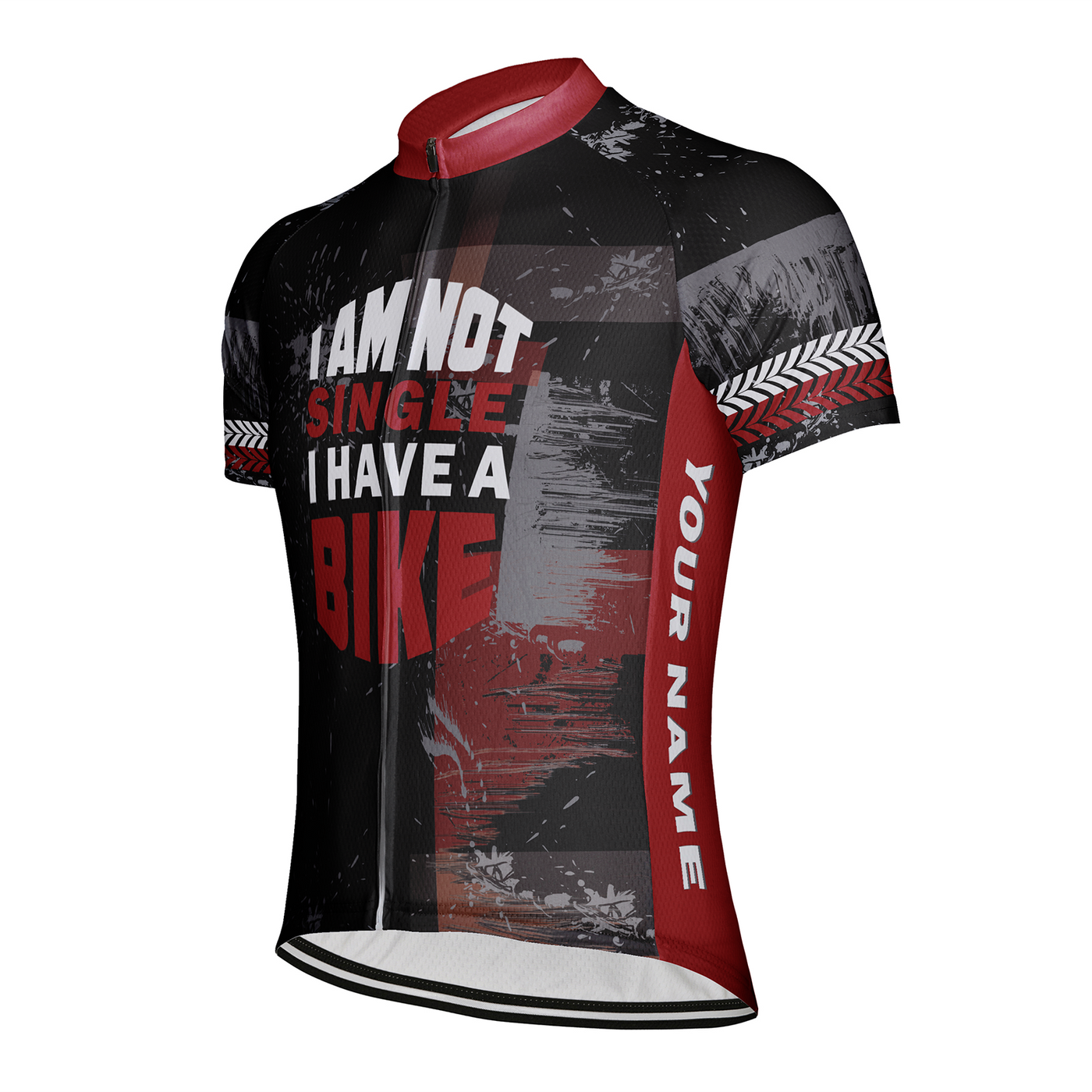 Customized CyclingI Am Not Single I Have A Bike  Men's Cycling Jersey Short Sleeve