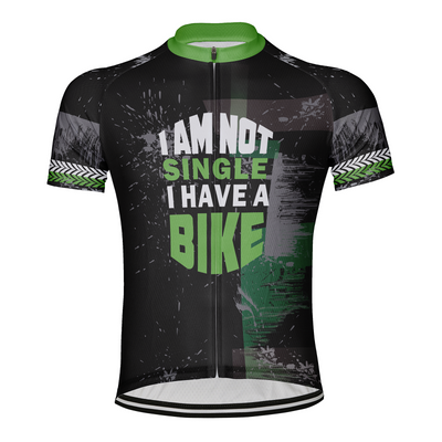 Customized CyclingI Am Not Single I Have A Bike  Men's Cycling Jersey Short Sleeve