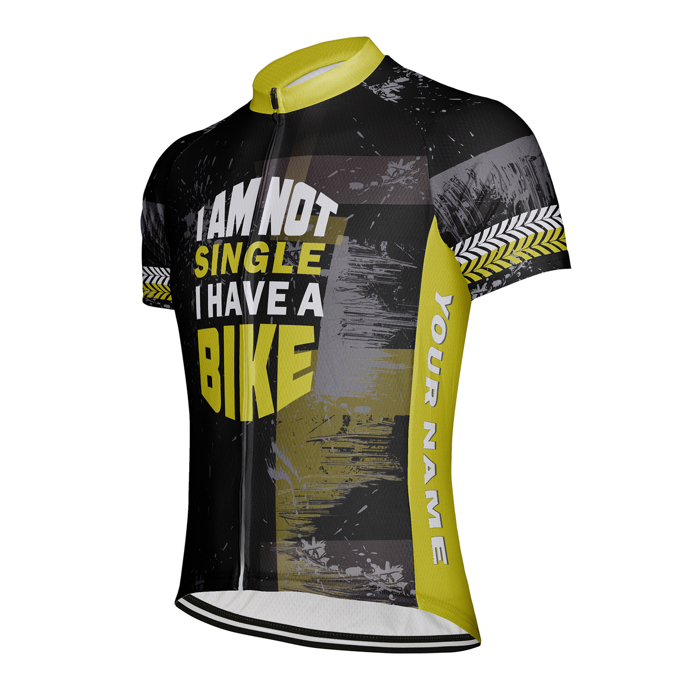 Customized CyclingI Am Not Single I Have A Bike  Men's Cycling Jersey Short Sleeve