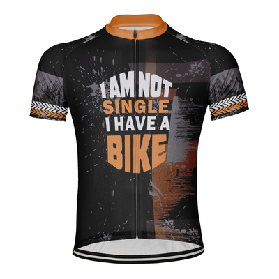 Customized CyclingI Am Not Single I Have A Bike  Men's Cycling Jersey Short Sleeve