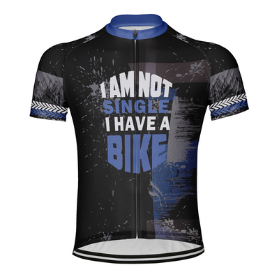 Customized CyclingI Am Not Single I Have A Bike  Men's Cycling Jersey Short Sleeve