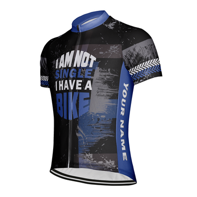 Customized CyclingI Am Not Single I Have A Bike  Men's Cycling Jersey Short Sleeve