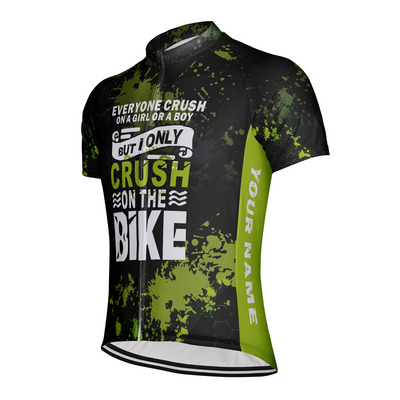 Customized Crush On The Bike Men's Cycling Jersey Short Sleeve