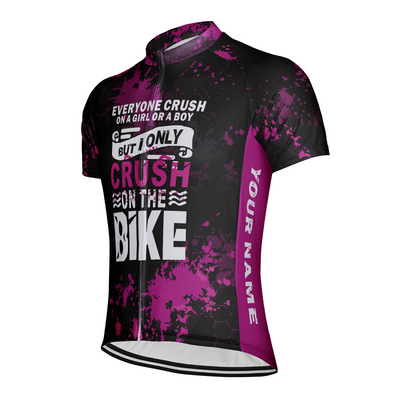 Customized Crush On The Bike Men's Cycling Jersey Short Sleeve