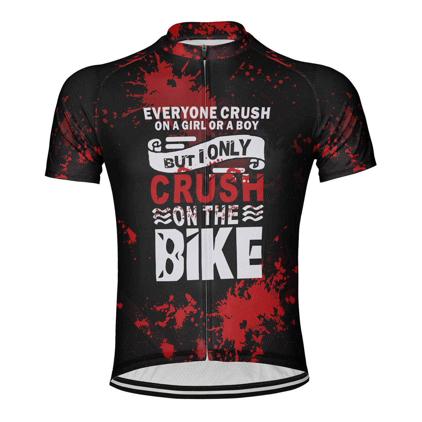 Customized Crush On The Bike Men's Cycling Jersey Short Sleeve