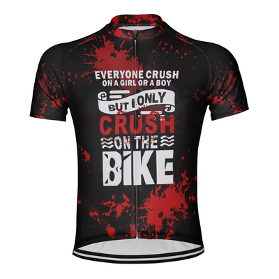 Customized Crush On The Bike Men's Cycling Jersey Short Sleeve