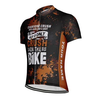 Customized Crush On The Bike Men's Cycling Jersey Short Sleeve