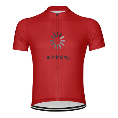 Customized I Am Thinking Men's Cycling Jersey Short Sleeve