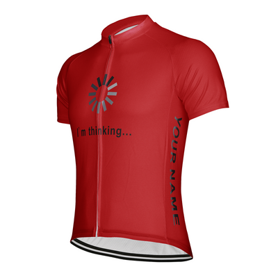 Customized I Am Thinking Men's Cycling Jersey Short Sleeve