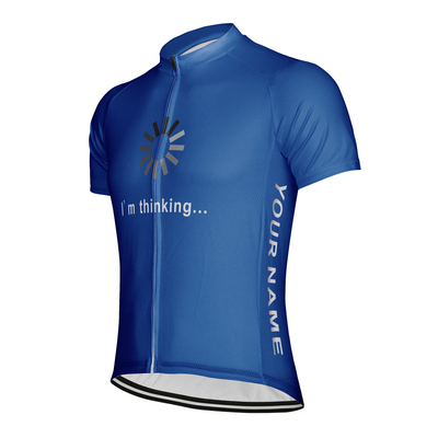 Customized I Am Thinking Men's Cycling Jersey Short Sleeve