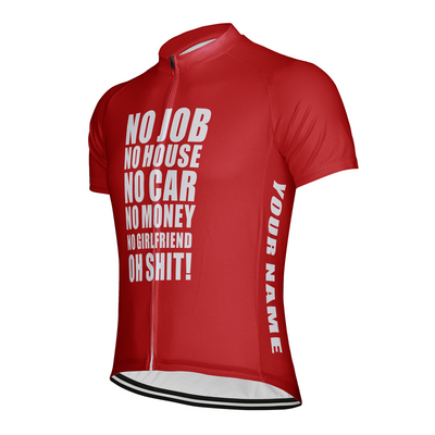 Customized No Car No Money Men's Cycling Jersey Short Sleeve