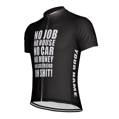 Customized No Car No Money Men's Cycling Jersey Short Sleeve