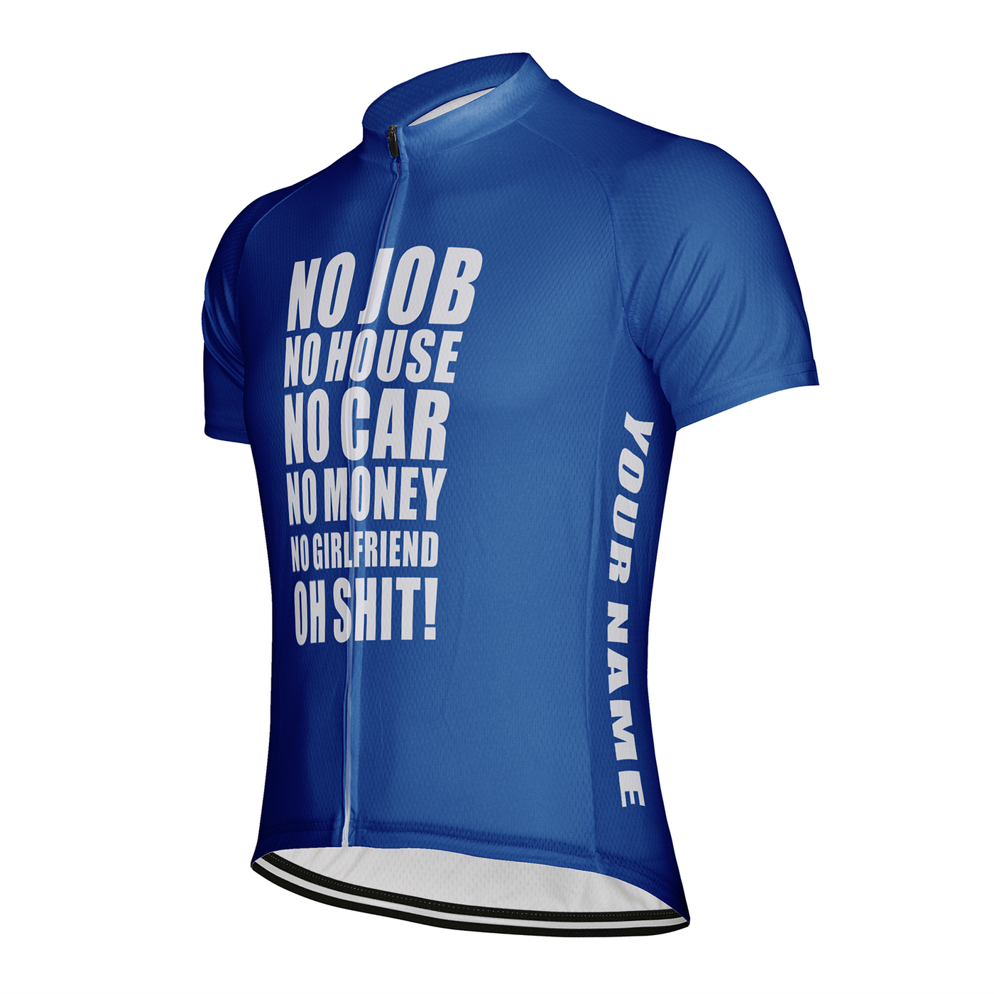 Customized No Car No Money Men's Cycling Jersey Short Sleeve