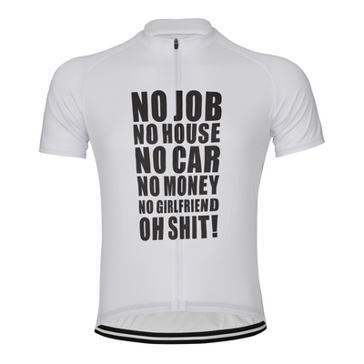 Customized No Car No Money Men's Cycling Jersey Short Sleeve