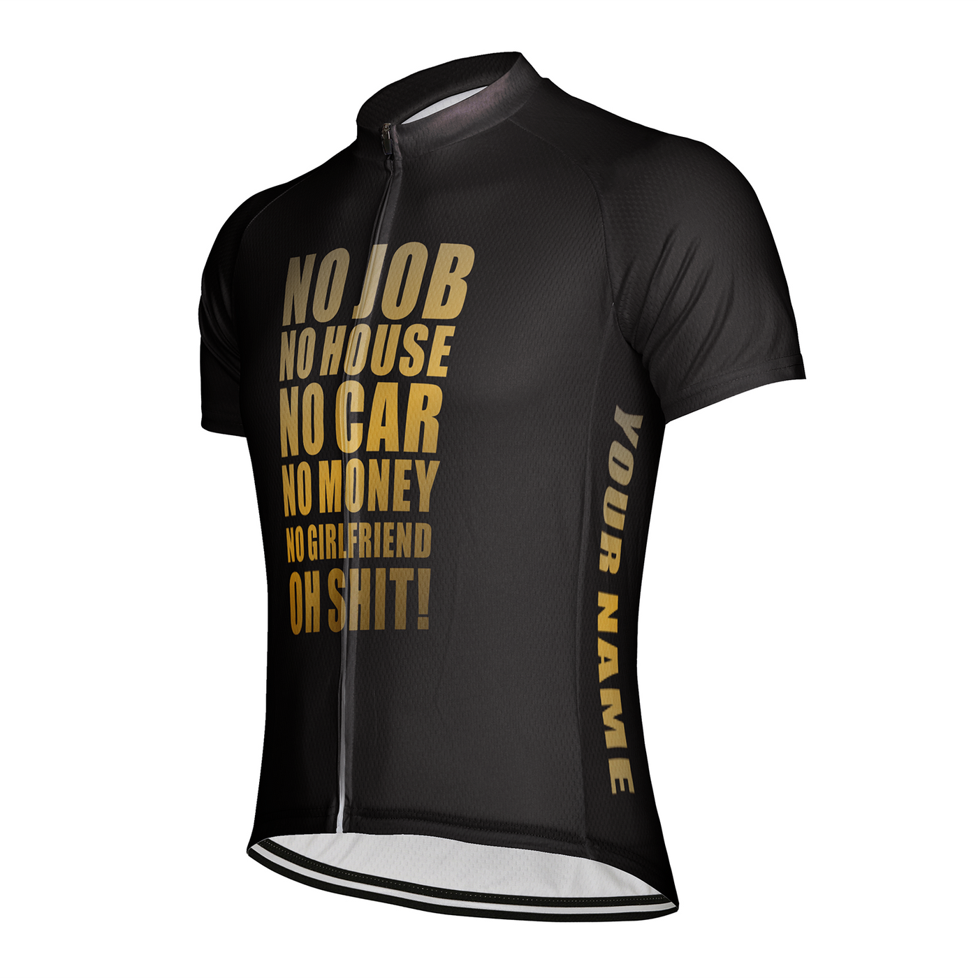 Customized No Car No Money Men's Cycling Jersey Short Sleeve