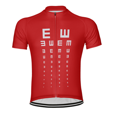 Customized Visual Acuity Chart Men's Cycling Jersey Short Sleeve