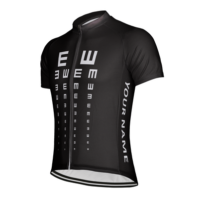 Customized Visual Acuity Chart Men's Cycling Jersey Short Sleeve