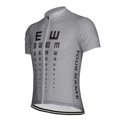 Customized Visual Acuity Chart Men's Cycling Jersey Short Sleeve