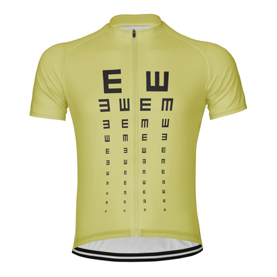 Customized Visual Acuity Chart Men's Cycling Jersey Short Sleeve